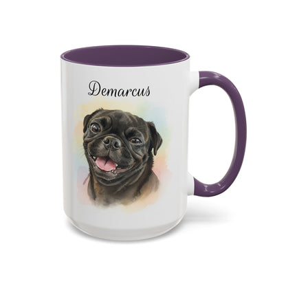 Pet Watercolor Accent Coffee Mug (11, 15oz)