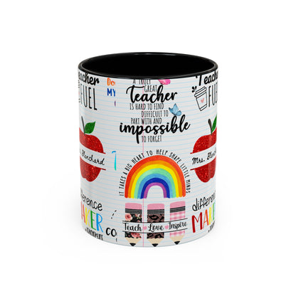 Teacher Designs Name Coffee Mug (11, 15oz)