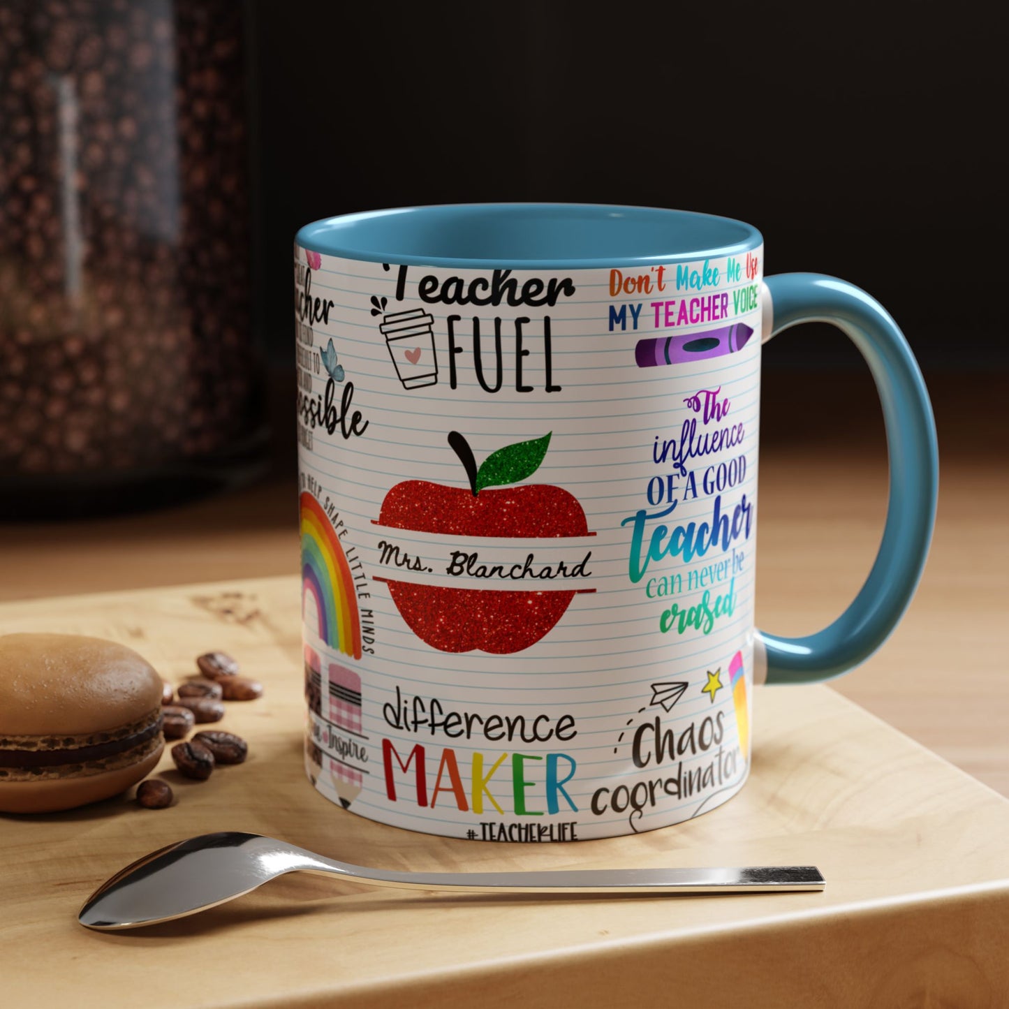 Teacher Designs Name Coffee Mug (11, 15oz)