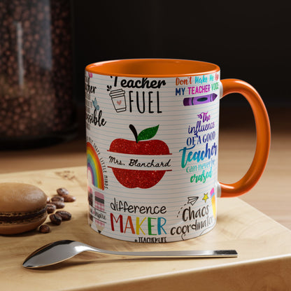 Teacher Designs Name Coffee Mug (11, 15oz)