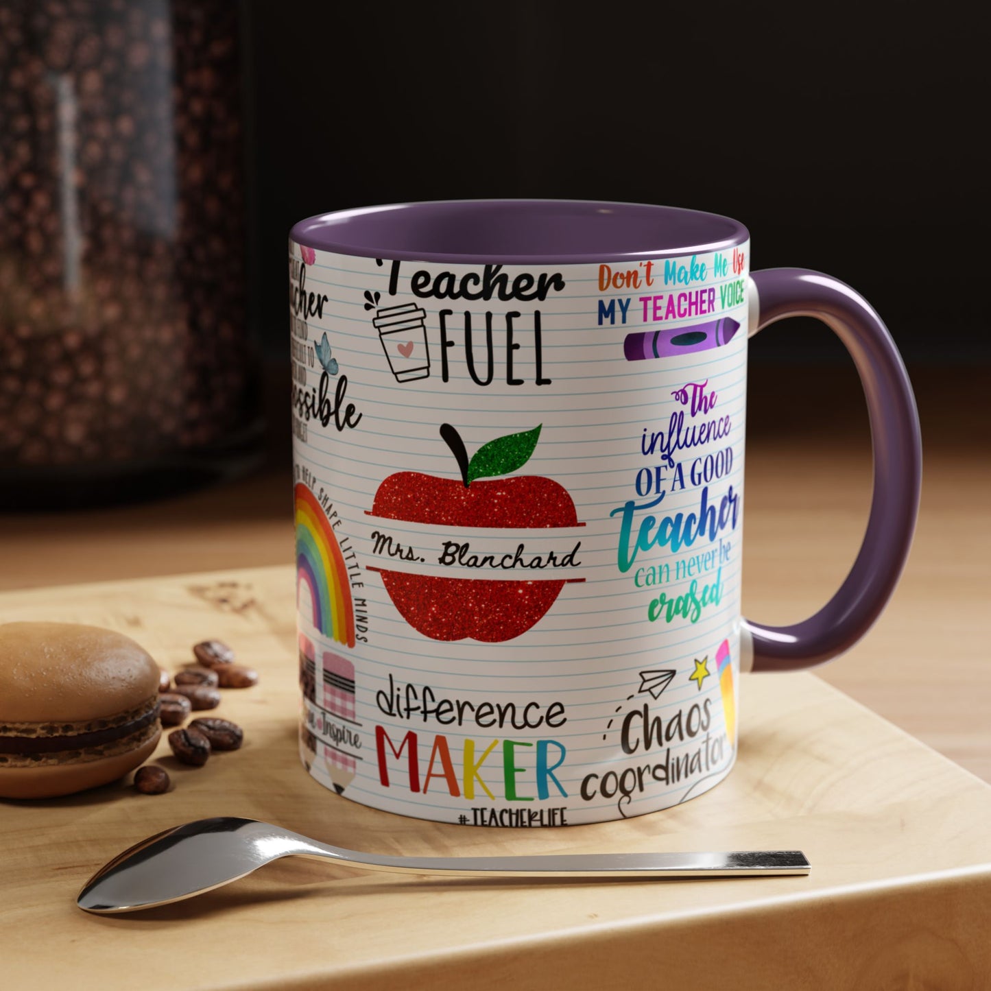 Teacher Designs Name Coffee Mug (11, 15oz)