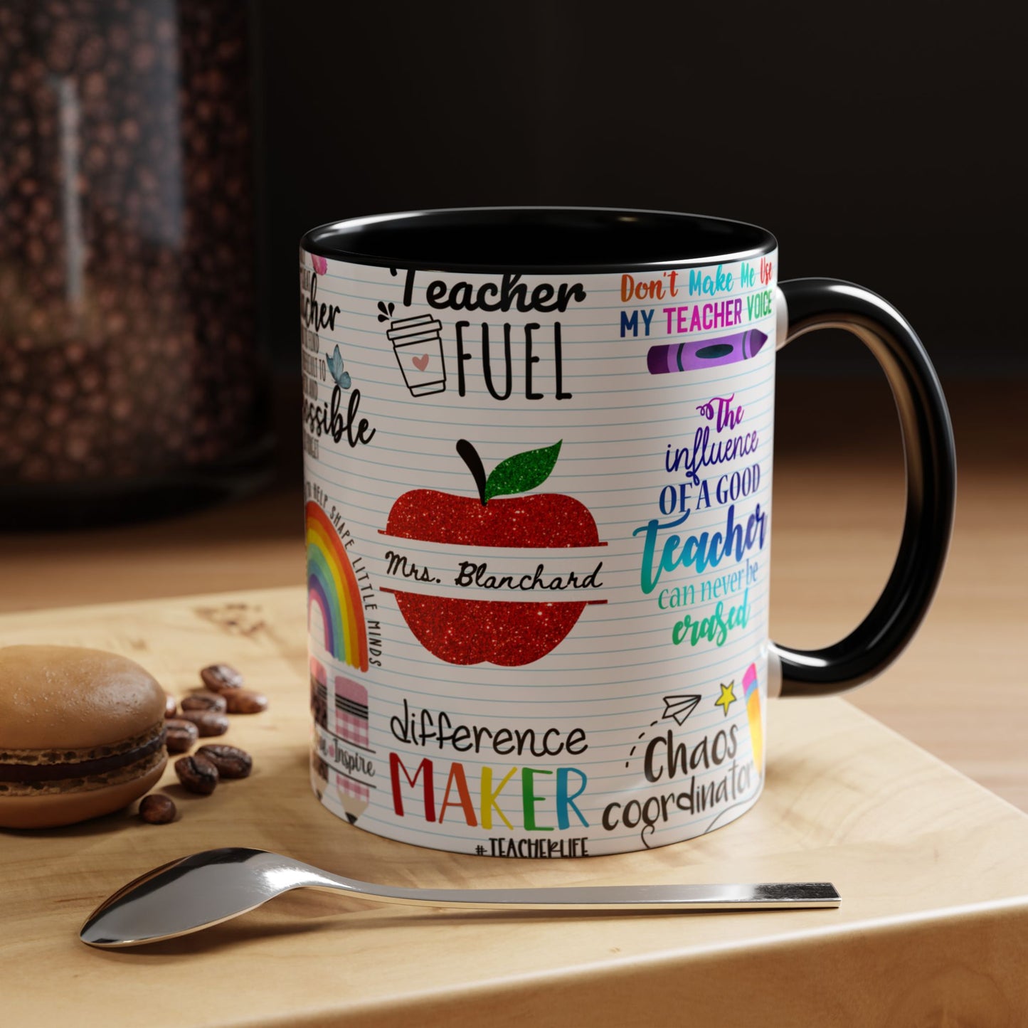 Teacher Designs Name Coffee Mug (11, 15oz)