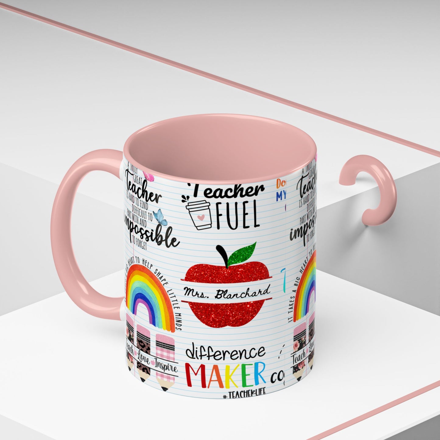 Teacher Designs Name Coffee Mug (11, 15oz)