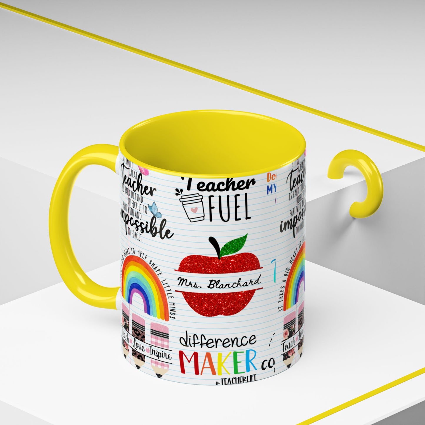 Teacher Designs Name Coffee Mug (11, 15oz)