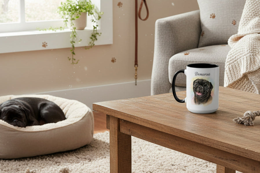 Pet Watercolor Accent Coffee Mug (11, 15oz)