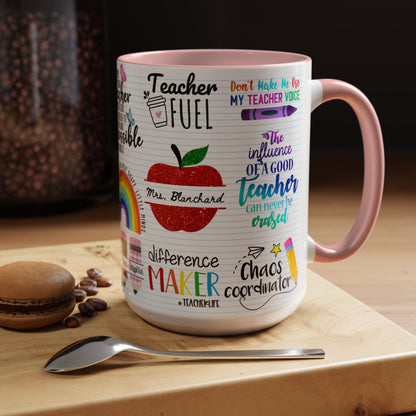 Teacher Designs Name Coffee Mug (11, 15oz)