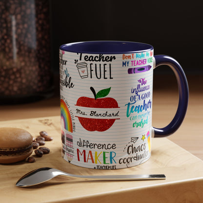 Teacher Designs Name Coffee Mug (11, 15oz)