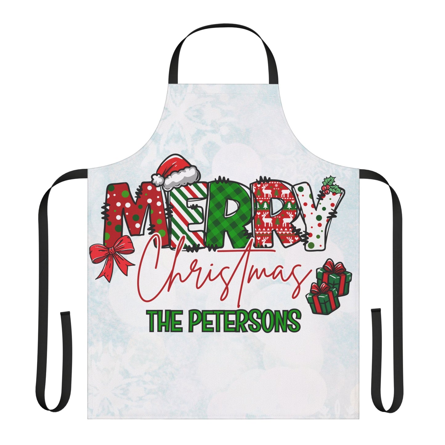Merry Christmas Name Apron