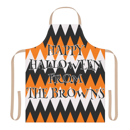 ZigZag Happy Halloween From Name Apron