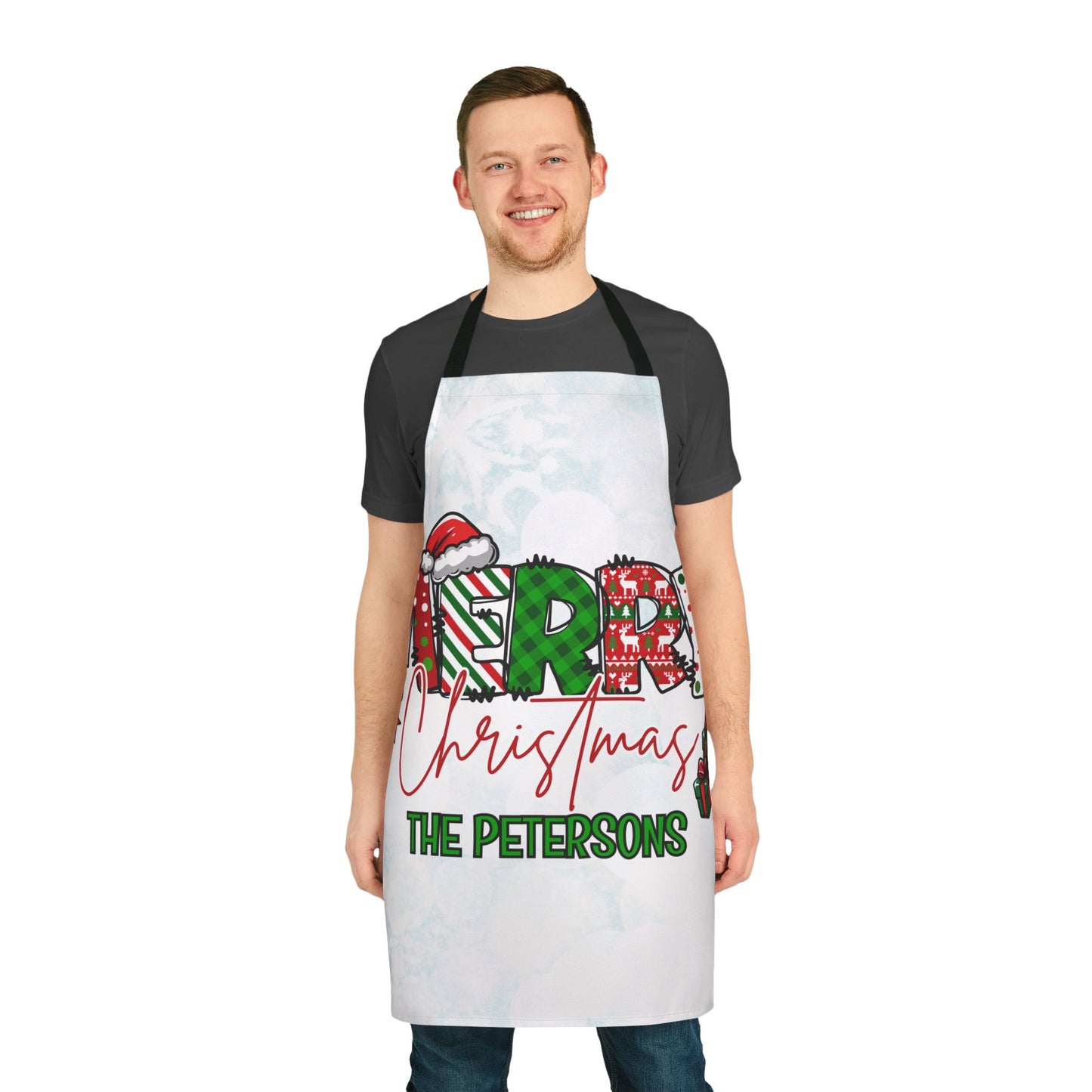 Merry Christmas Name Apron