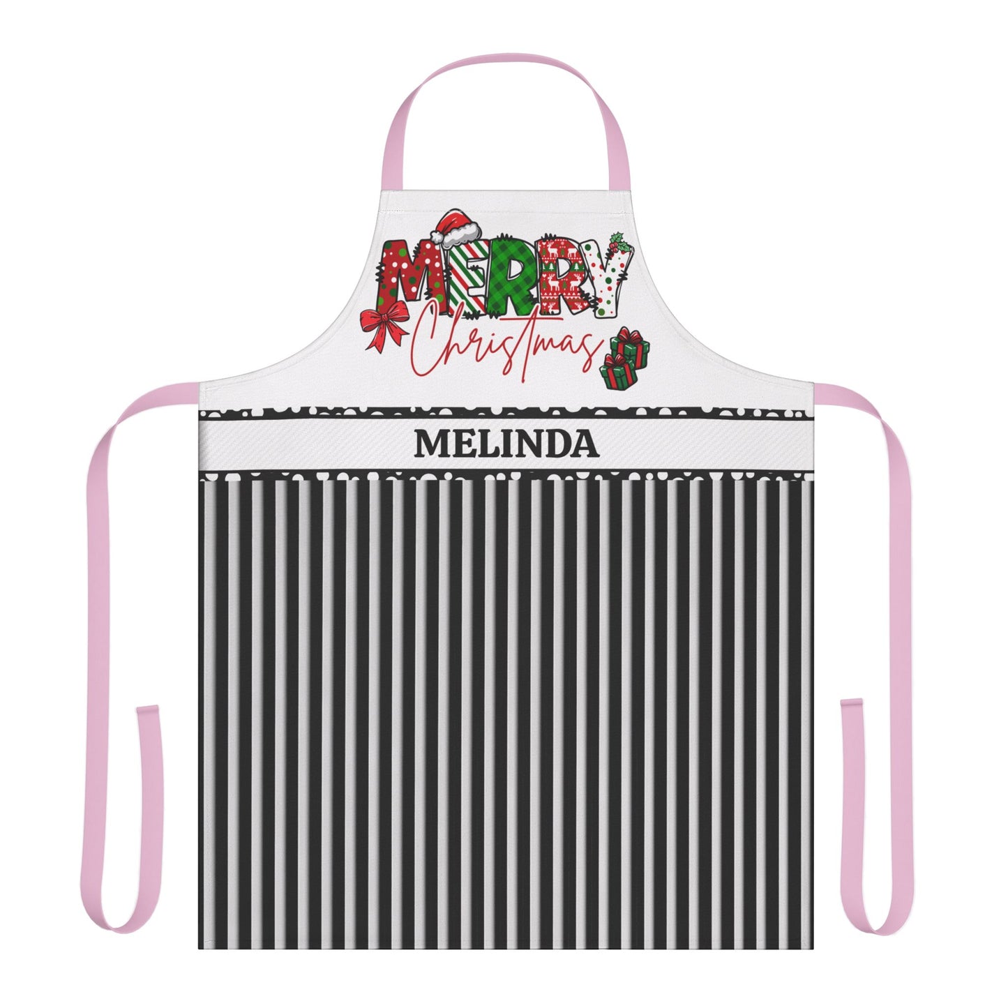 Merry Christmas Name Apron