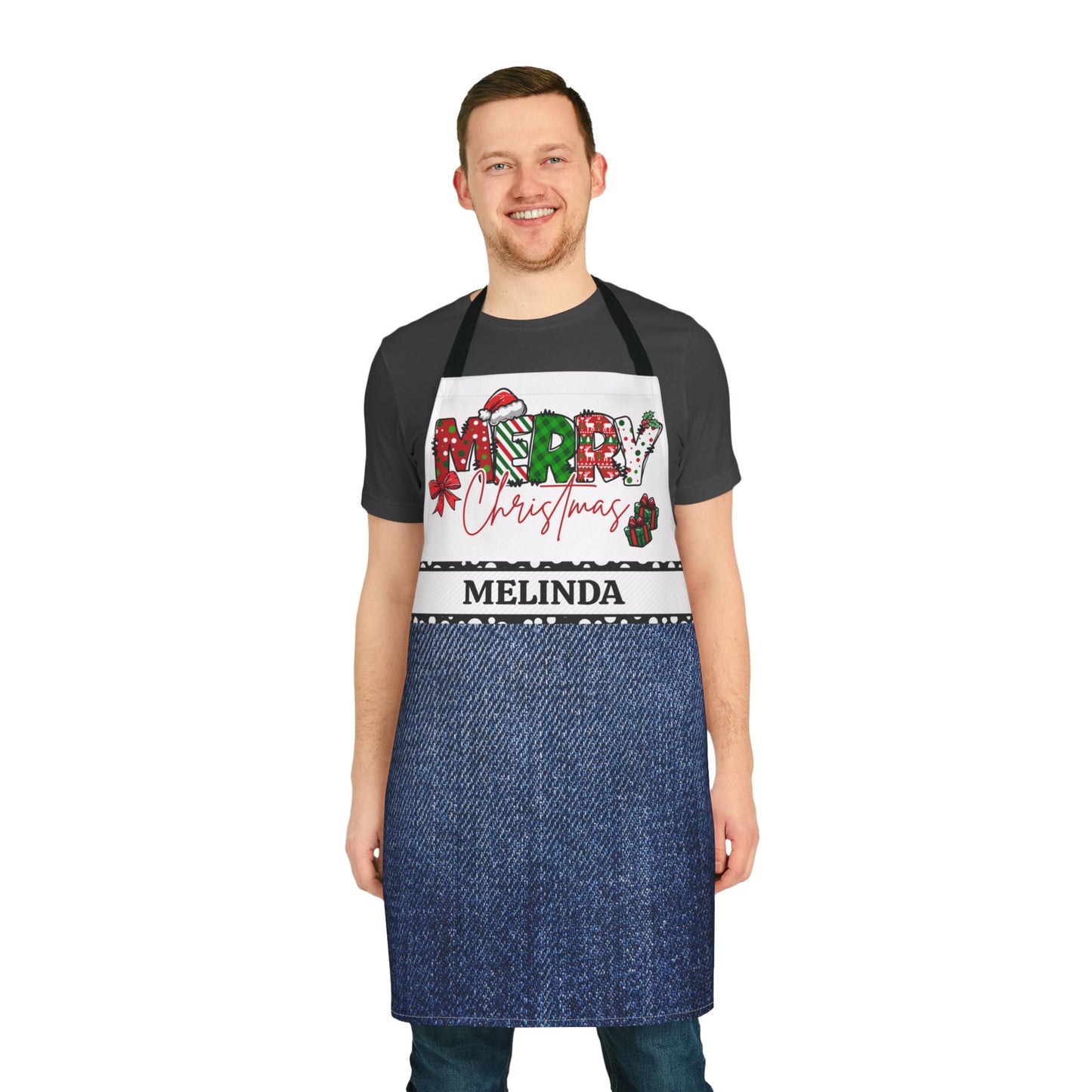 Merry Christmas Name Apron