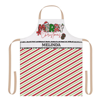 Merry Christmas Name Apron