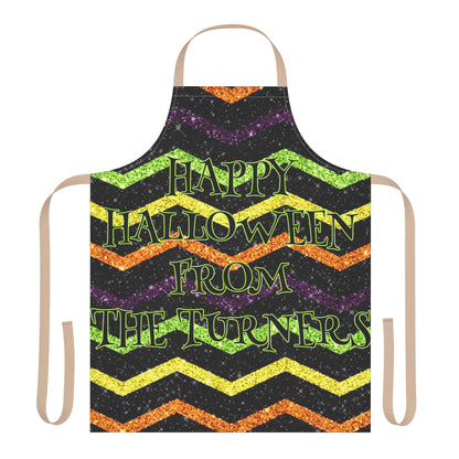 Glitter "Look" Design Happy Halloween From Name Apron