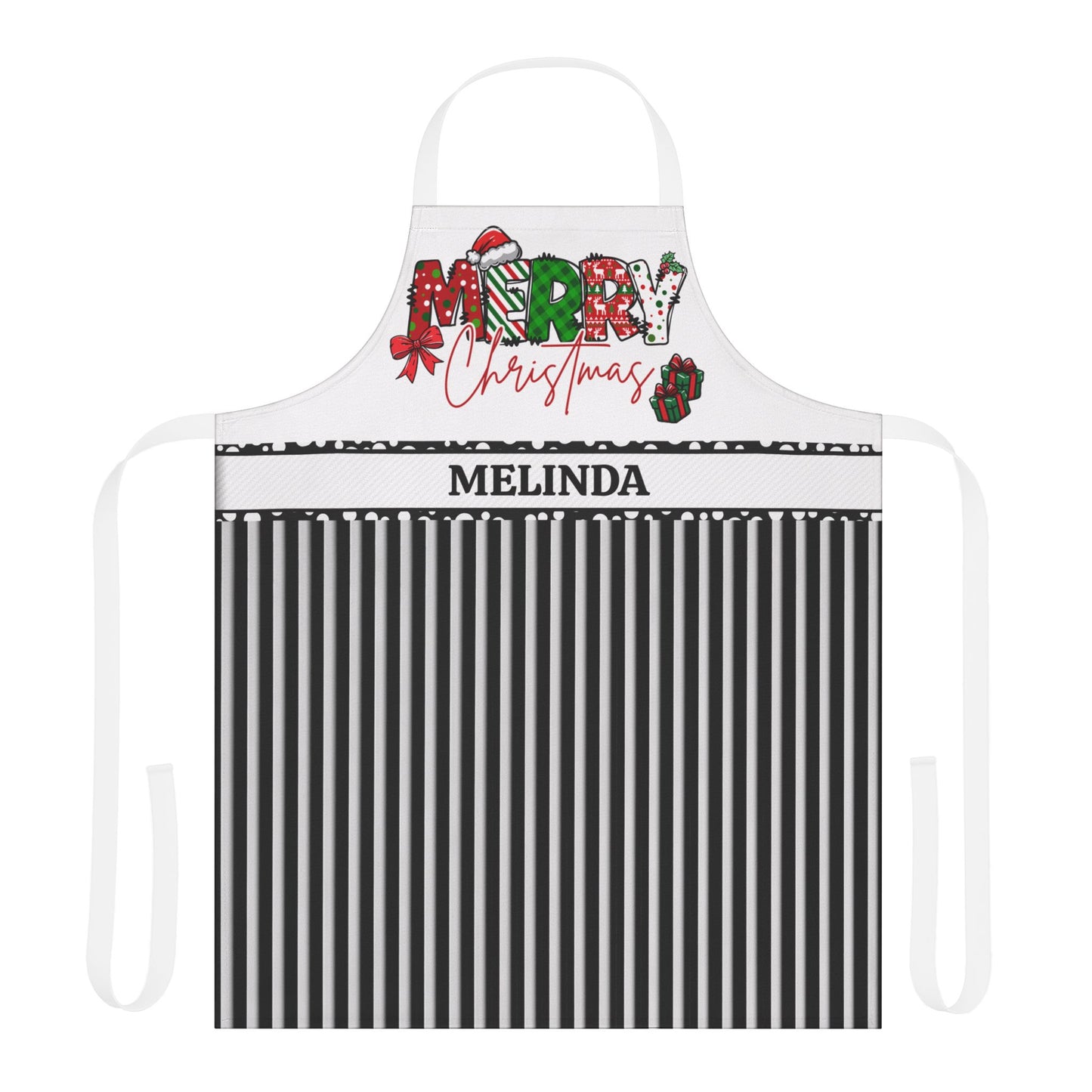 Merry Christmas Name Apron