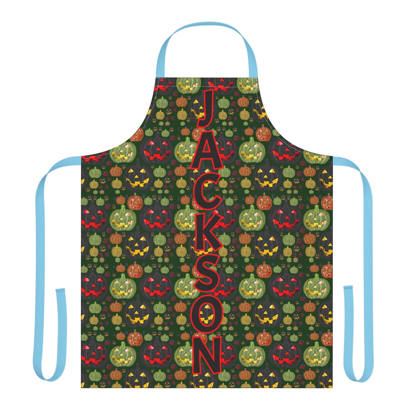 Spooky Pumpkins Name Apron