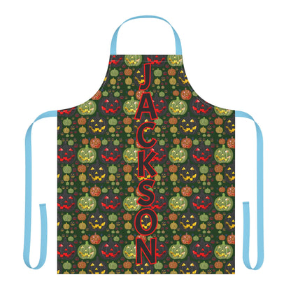 Spooky Pumpkins Name Apron