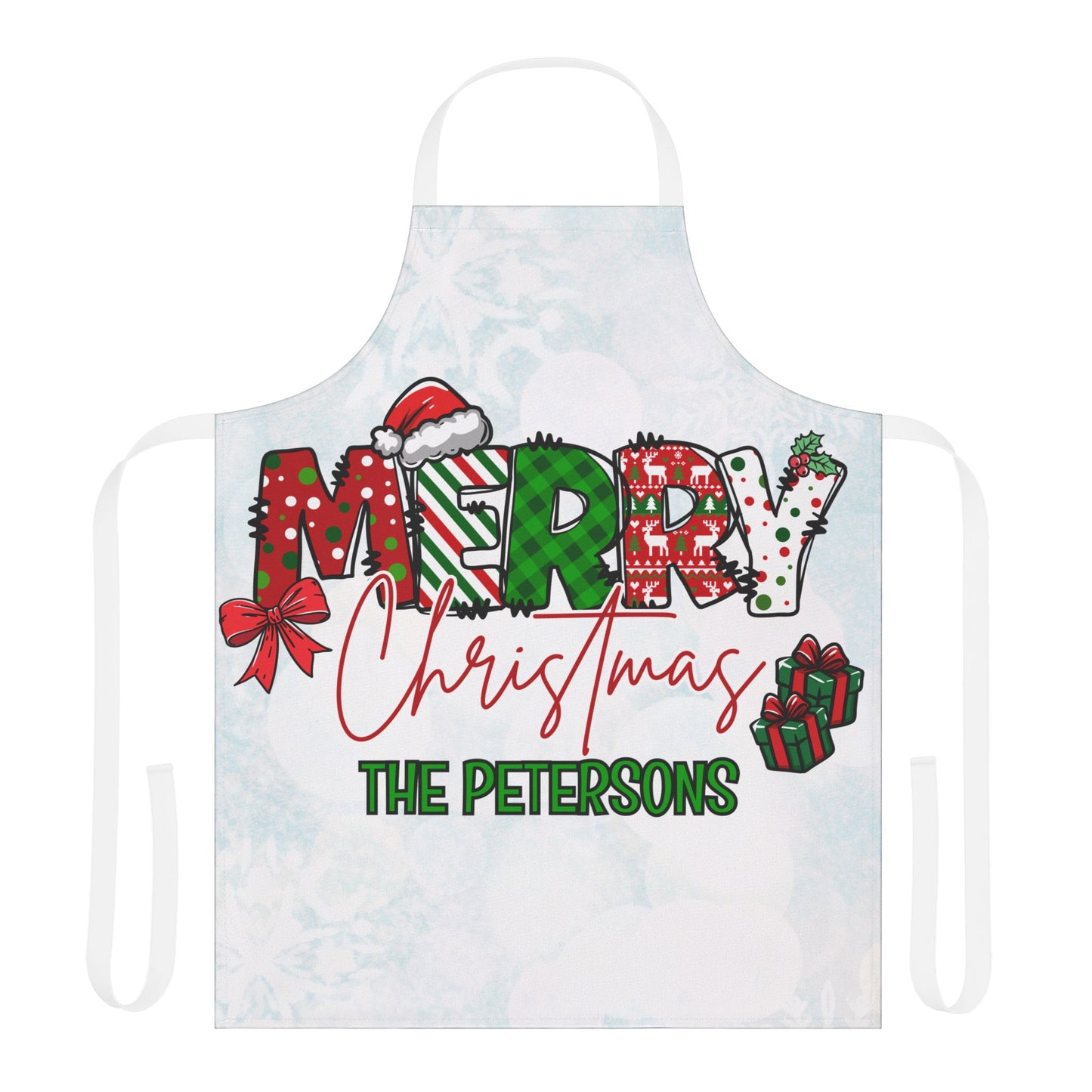 Merry Christmas Name Apron