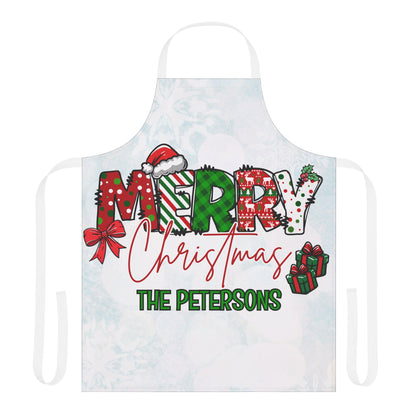 Merry Christmas Name Apron