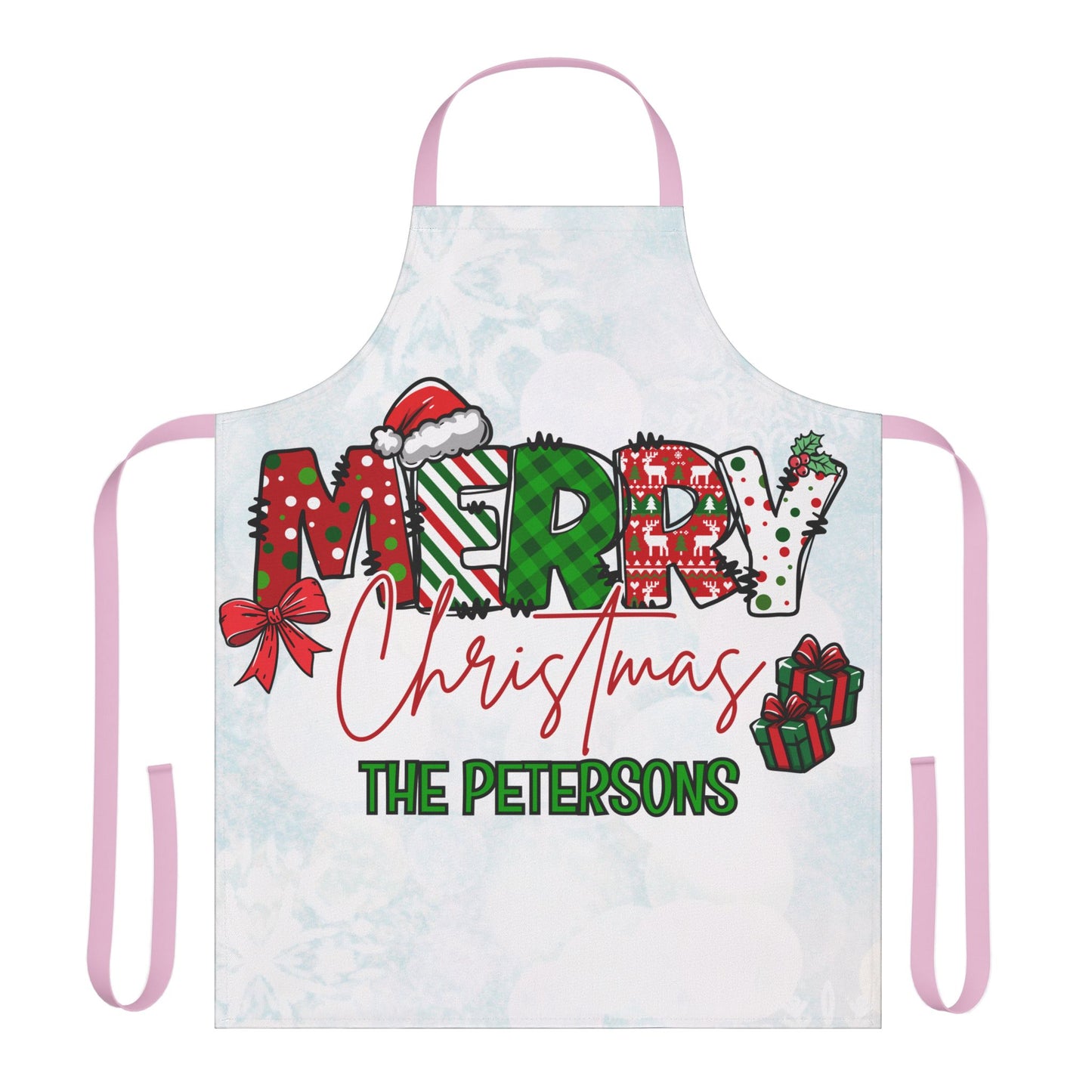 Merry Christmas Name Apron
