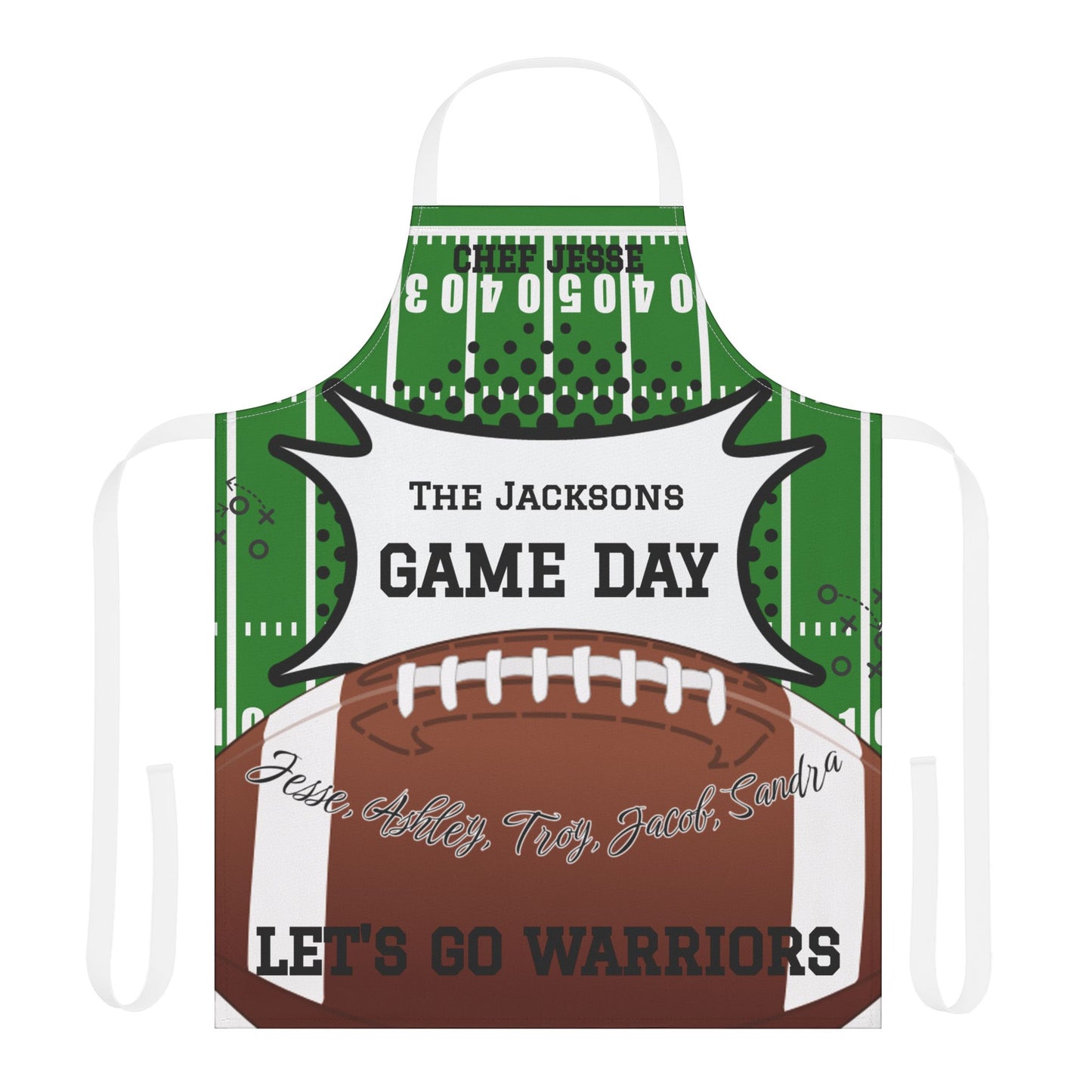 Game Day Names Apron