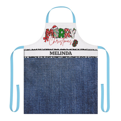 Merry Christmas Name Apron