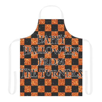 Glitter "Look" Design Happy Halloween From Name Apron