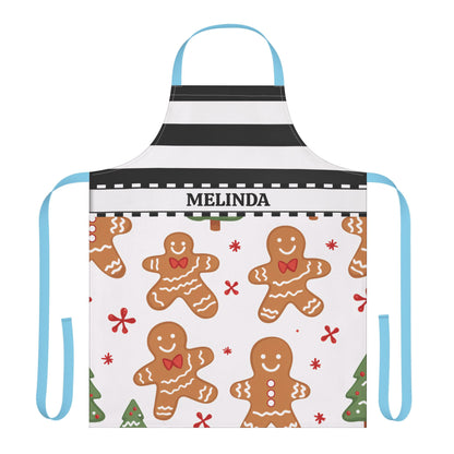 Stripes Christmas Name Apron