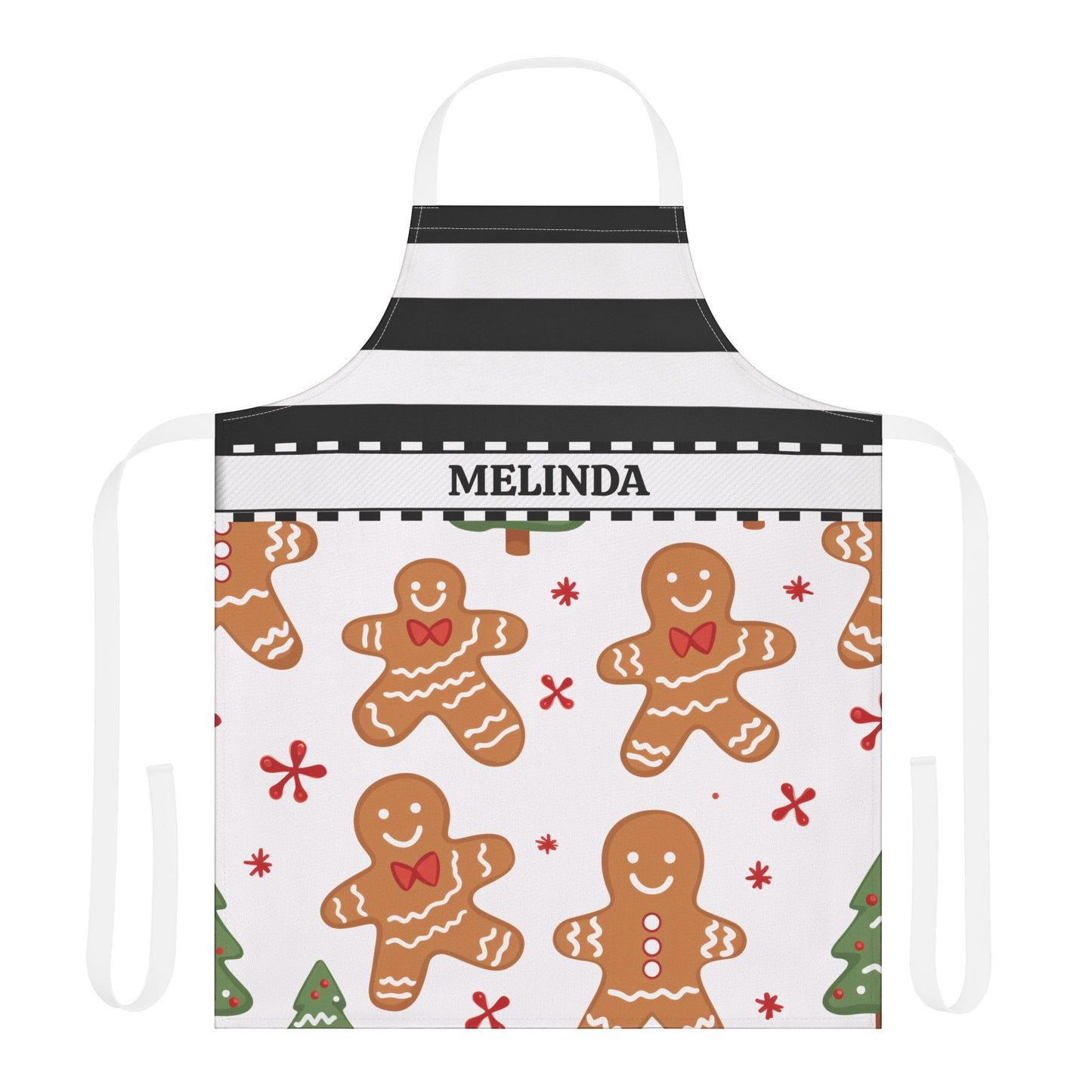 Stripes Christmas Name Apron