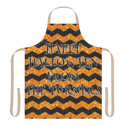 Glitter "Look" Design Happy Halloween From Name Apron