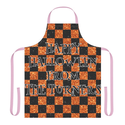 Glitter "Look" Design Happy Halloween From Name Apron