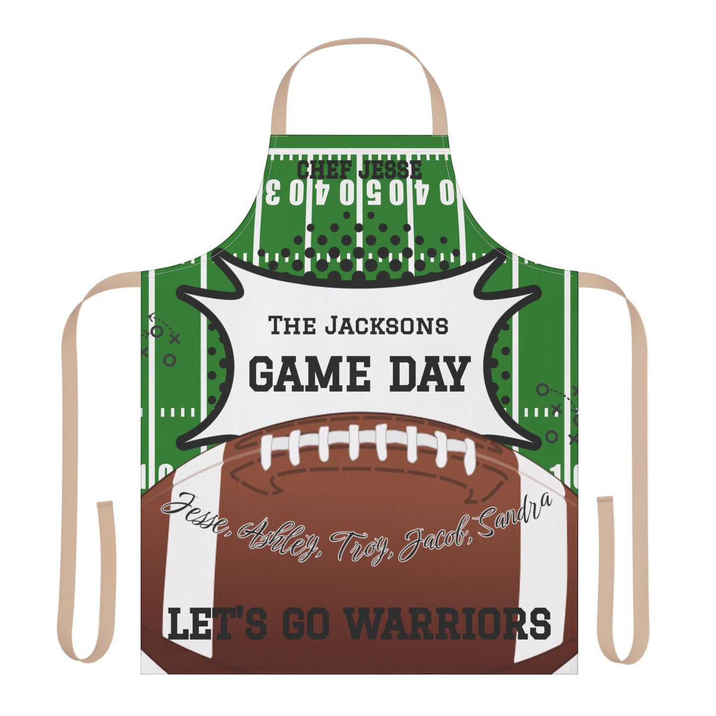 Game Day Names Apron