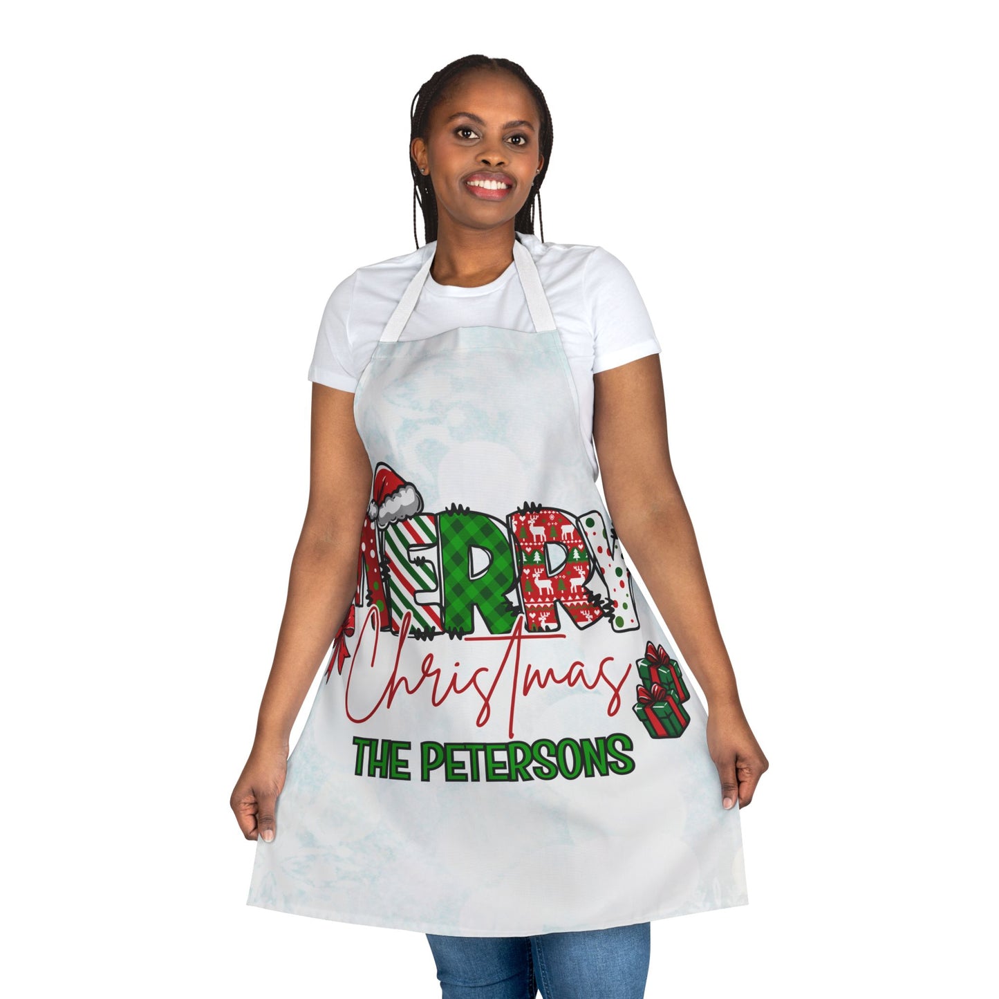 Merry Christmas Name Apron