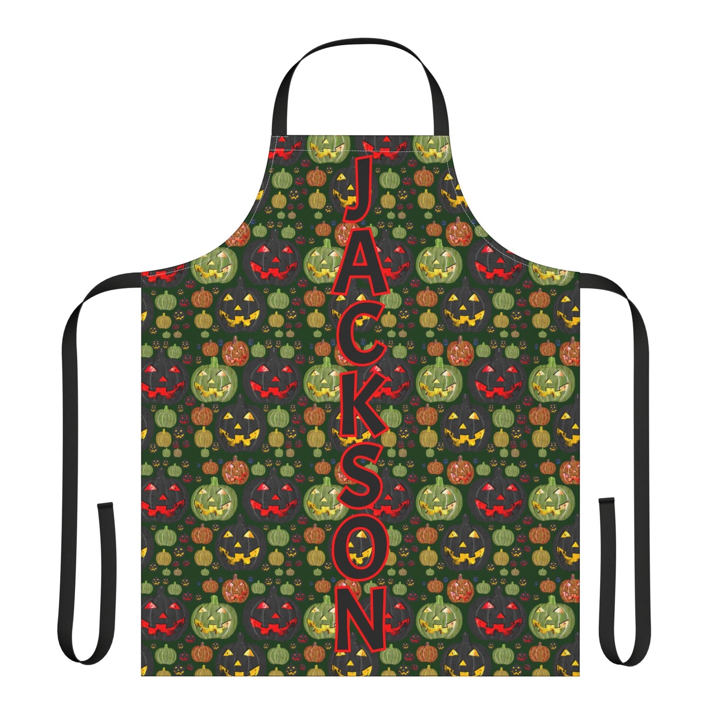 Spooky Pumpkins Name Apron