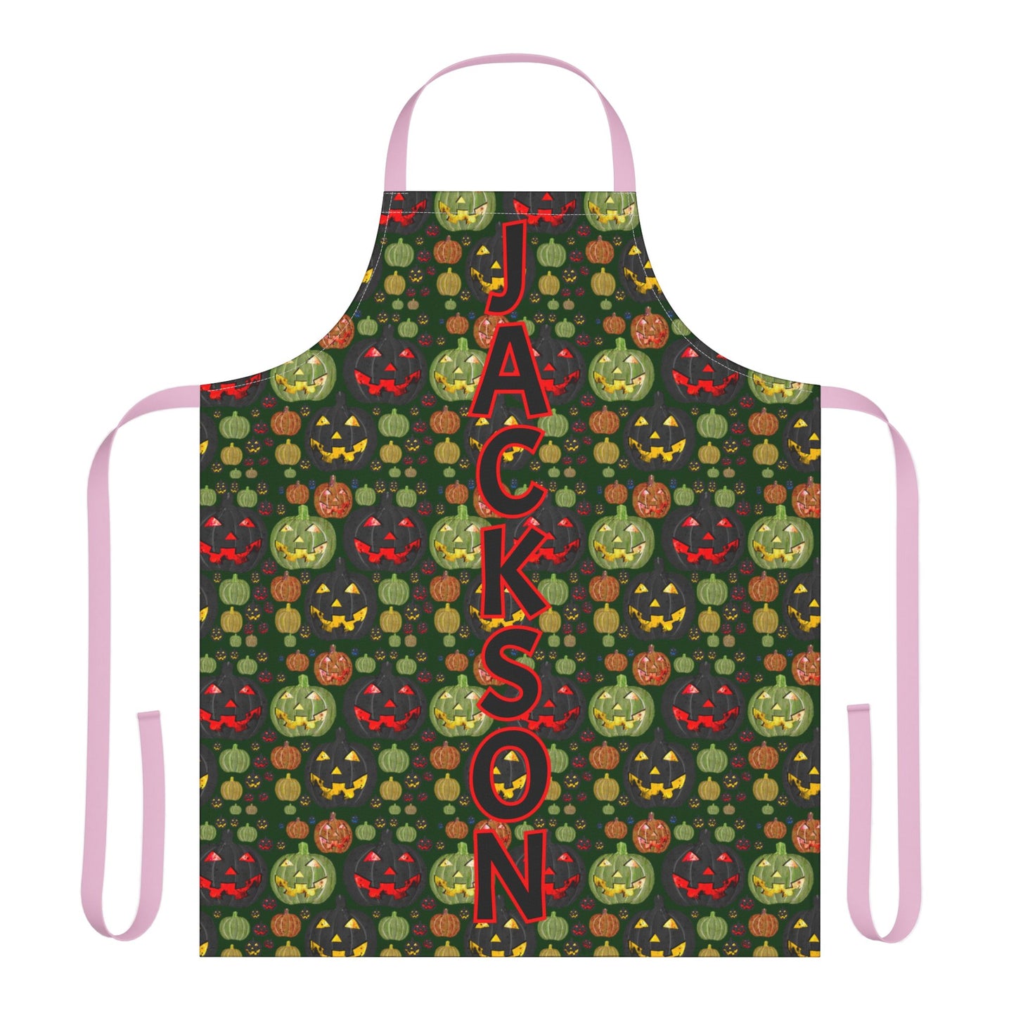 Spooky Pumpkins Name Apron