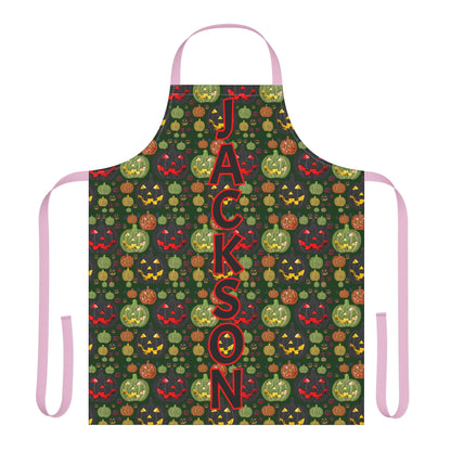 Spooky Pumpkins Name Apron