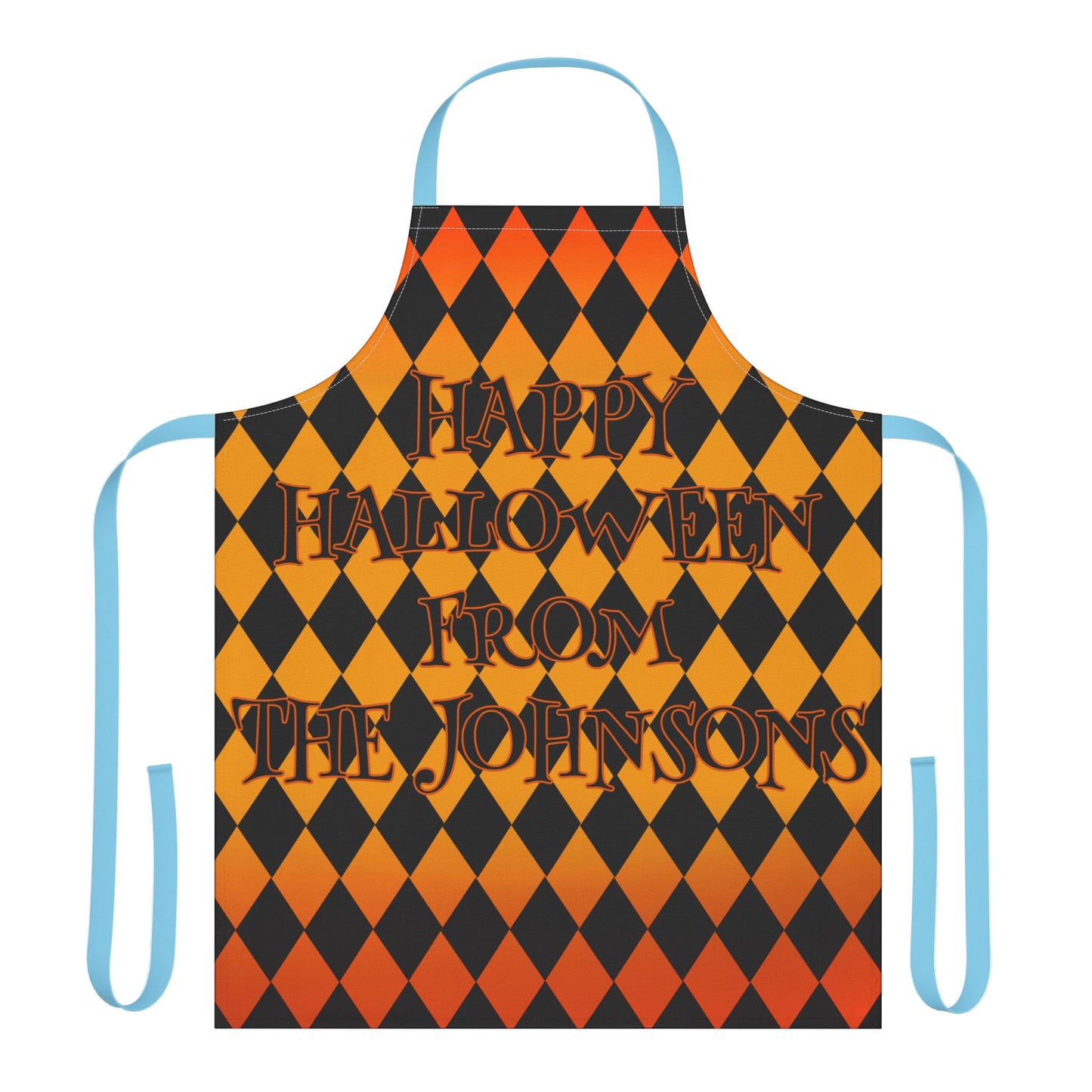Diamond Shape Happy Halloween Name Apron