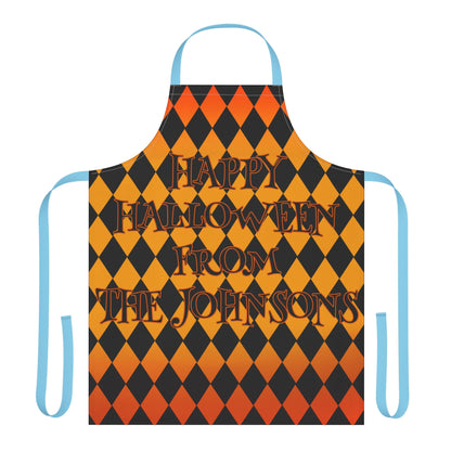 Diamond Shape Happy Halloween Name Apron