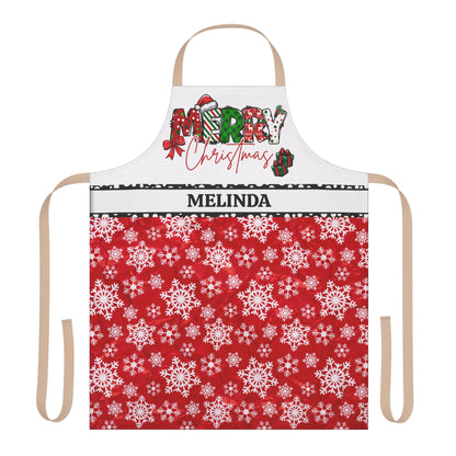 Merry Christmas Name Apron