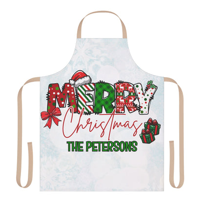 Merry Christmas Name Apron