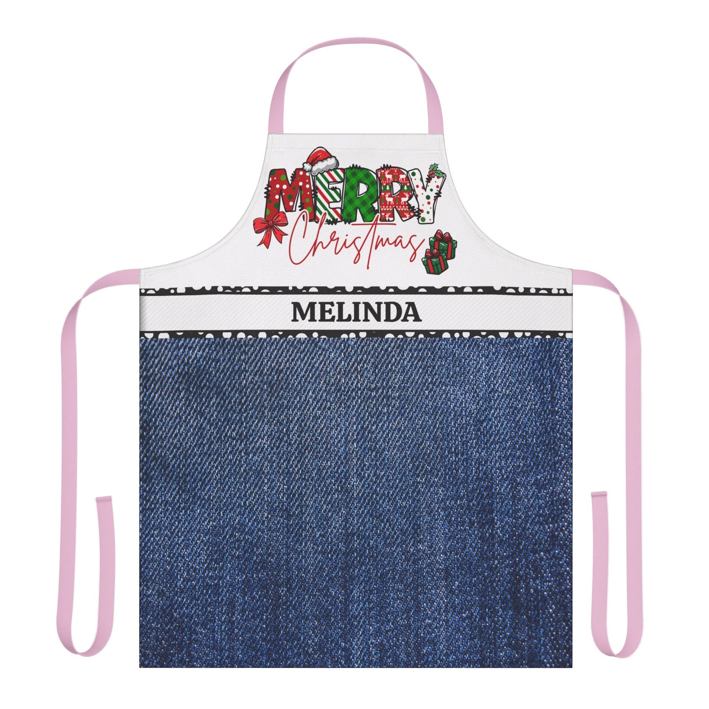 Merry Christmas Name Apron