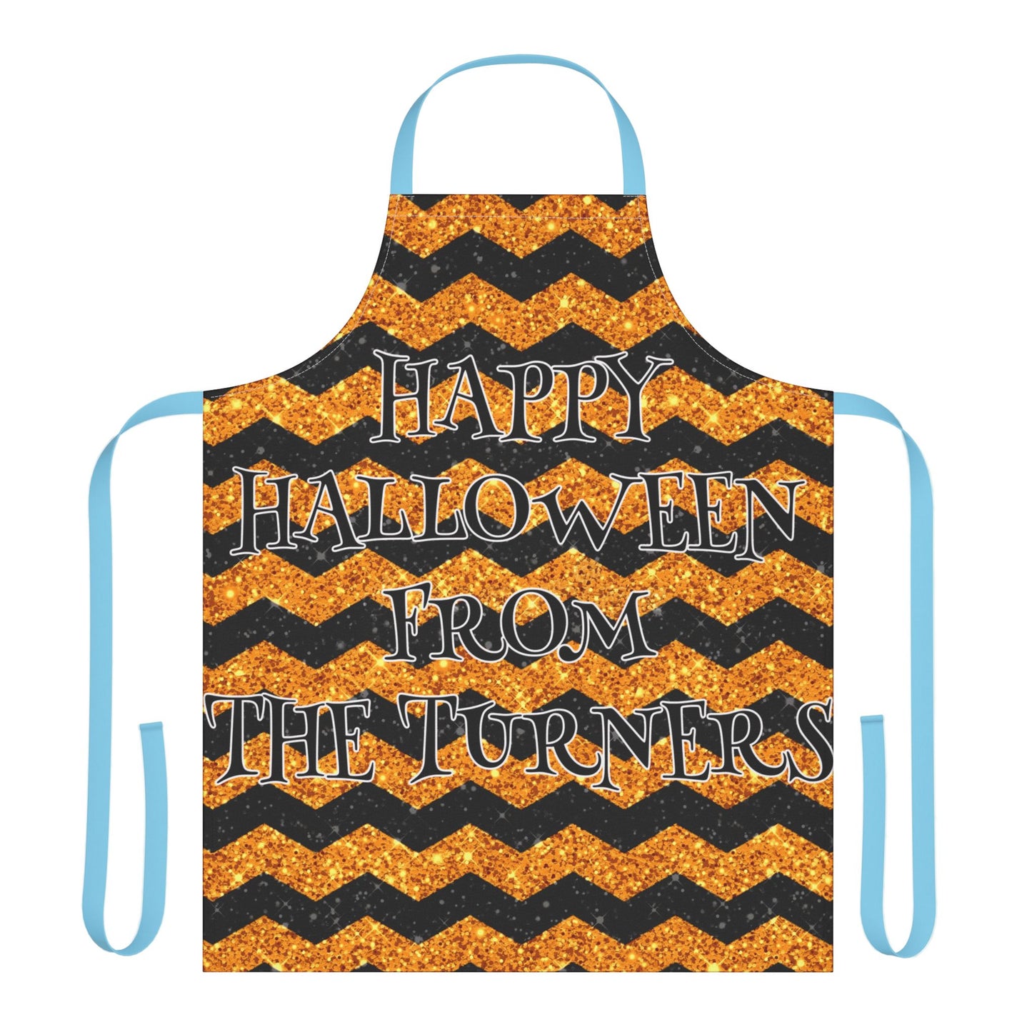Glitter "Look" Design Happy Halloween From Name Apron