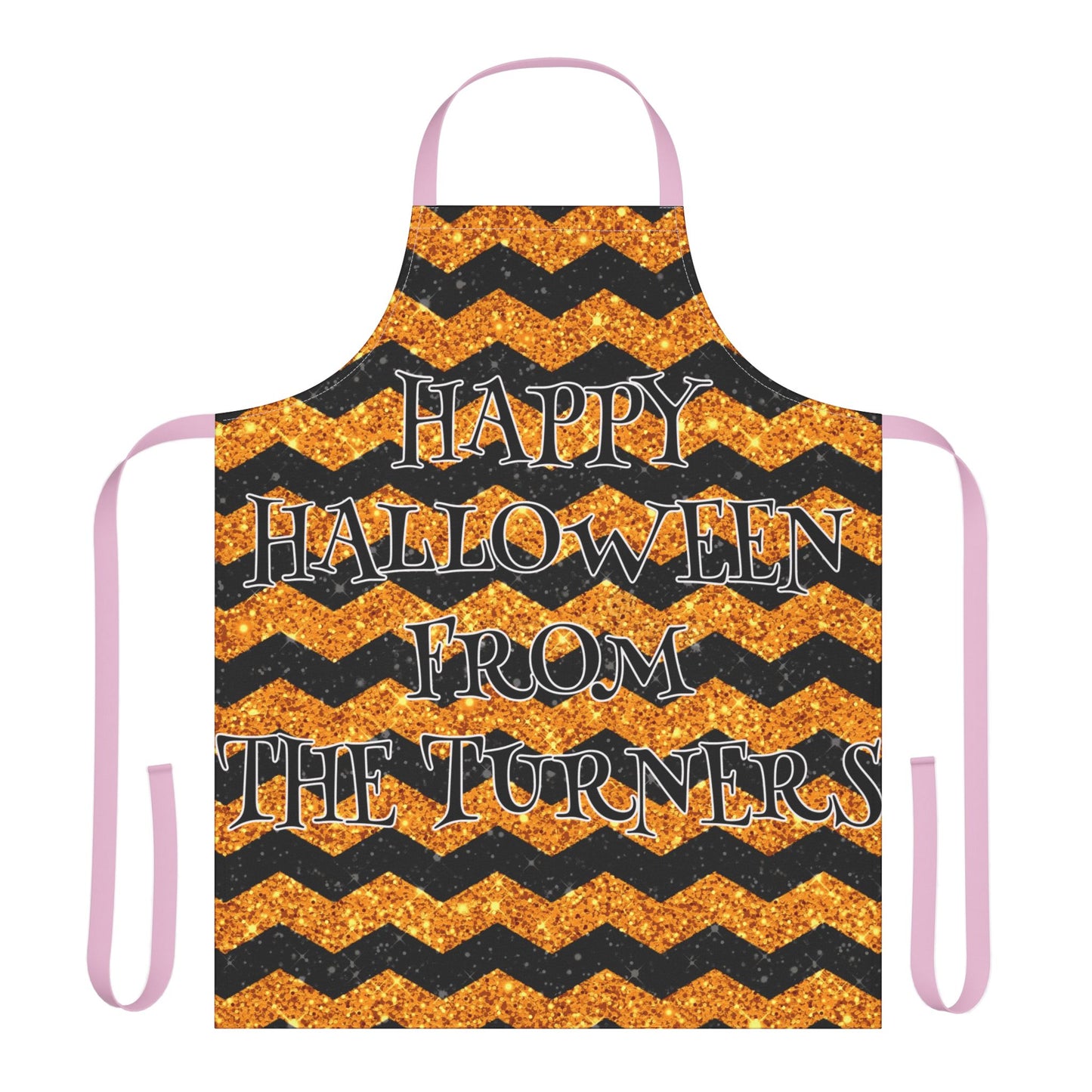 Glitter "Look" Design Happy Halloween From Name Apron