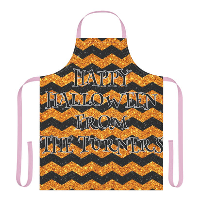 Glitter "Look" Design Happy Halloween From Name Apron