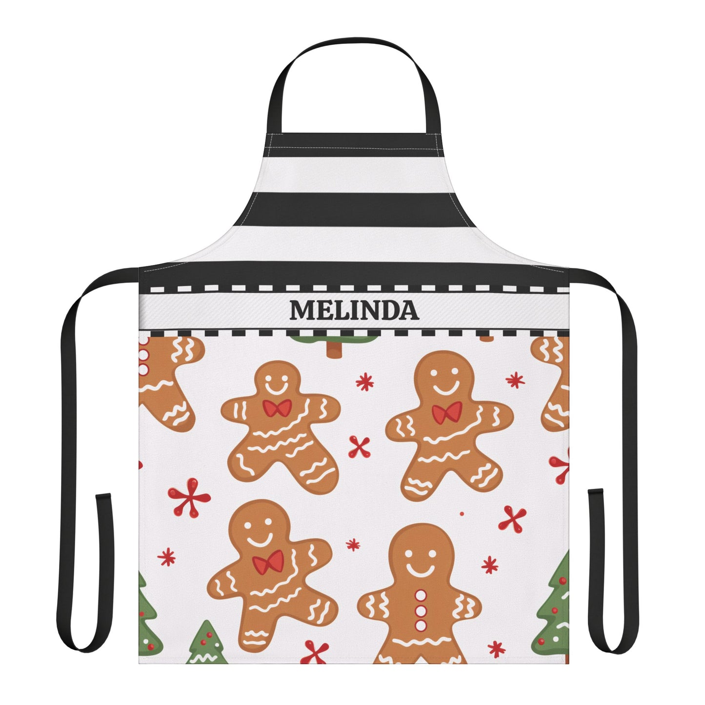 Stripes Christmas Name Apron