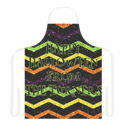 Glitter "Look" Design Happy Halloween From Name Apron
