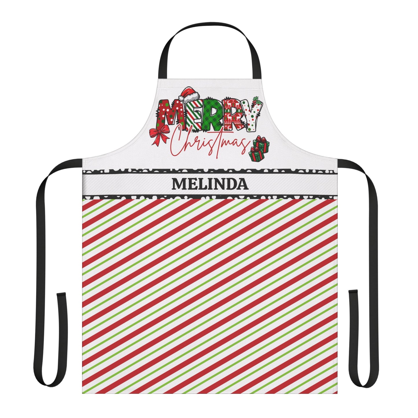 Merry Christmas Name Apron