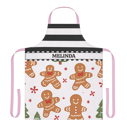 Stripes Christmas Name Apron