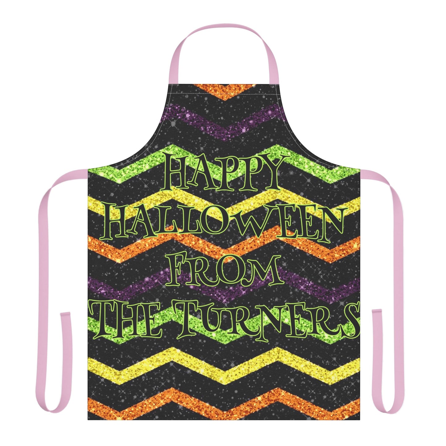 Glitter "Look" Design Happy Halloween From Name Apron