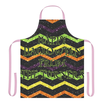 Glitter "Look" Design Happy Halloween From Name Apron